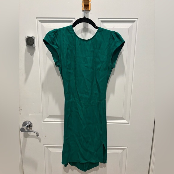 Reformation Green Lena Mini Sheath Dress sz 0 - Picture 3 of 6